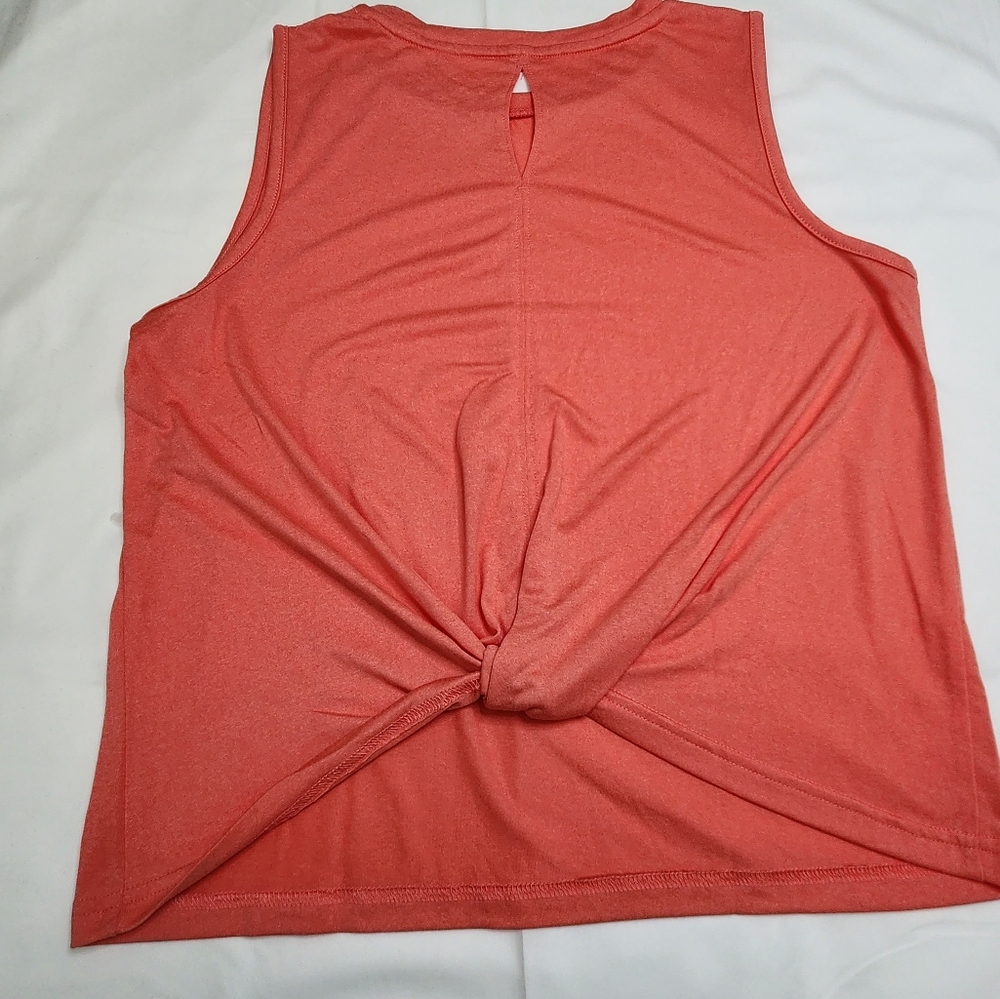 Xersion Coral Active Tank w/ Knot & Keyhole | Girls Size L Plus